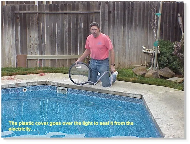 pool light's cover.